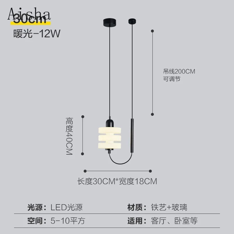 Nordic design glass chandelier for elegant interior decoration - vue 6 sur 7