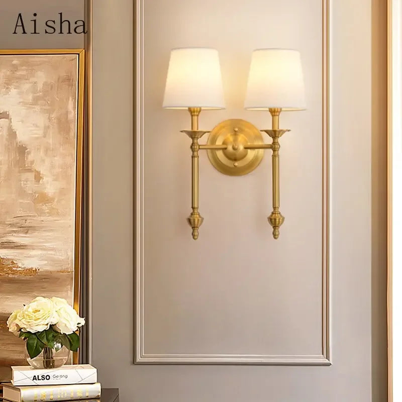 Luxury copper wall light for an elegant interior