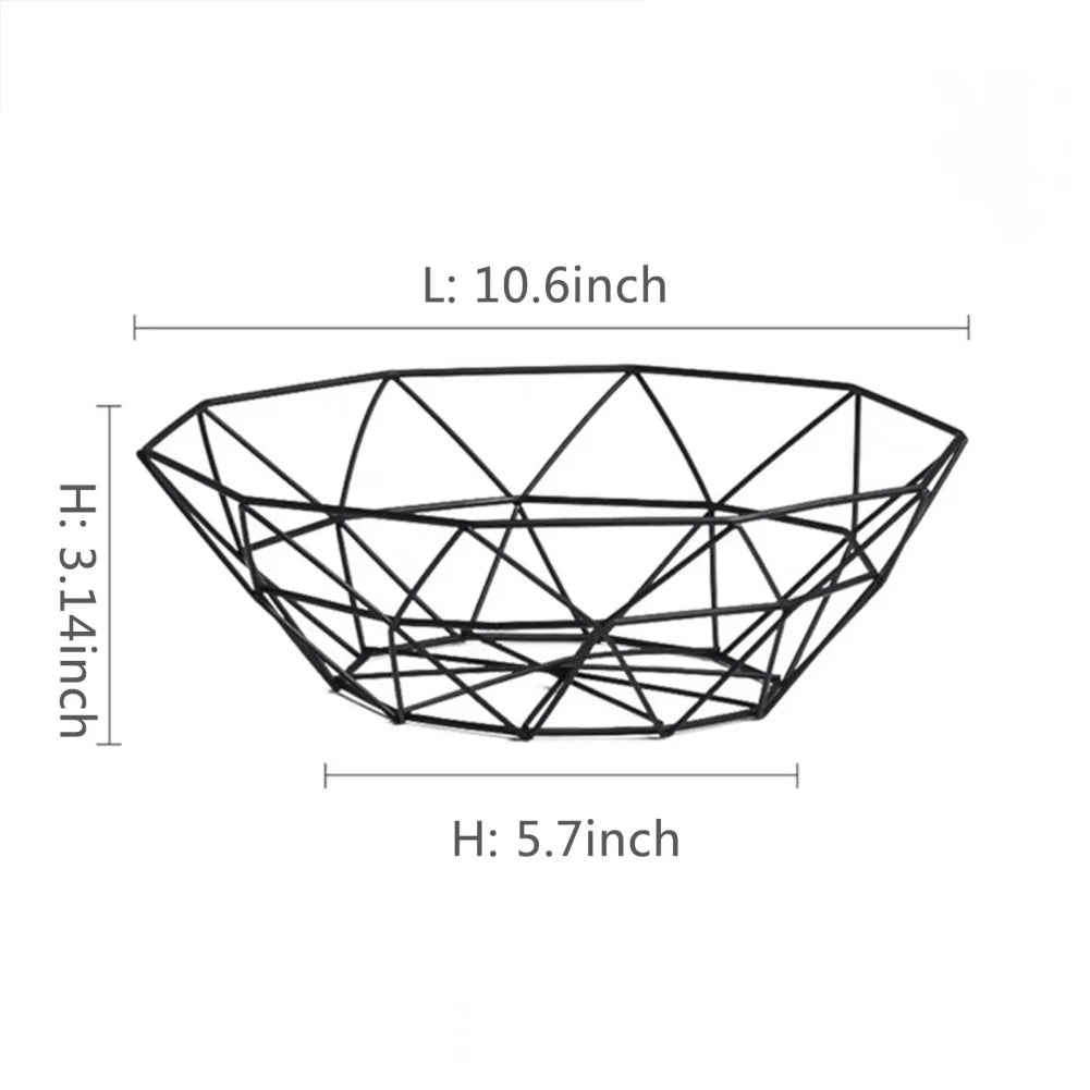 Multi-size iron fruit basket for versatile storage - vue 13 sur 14