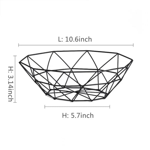 Multi-size iron fruit basket for versatile storage - vue 14 sur 14