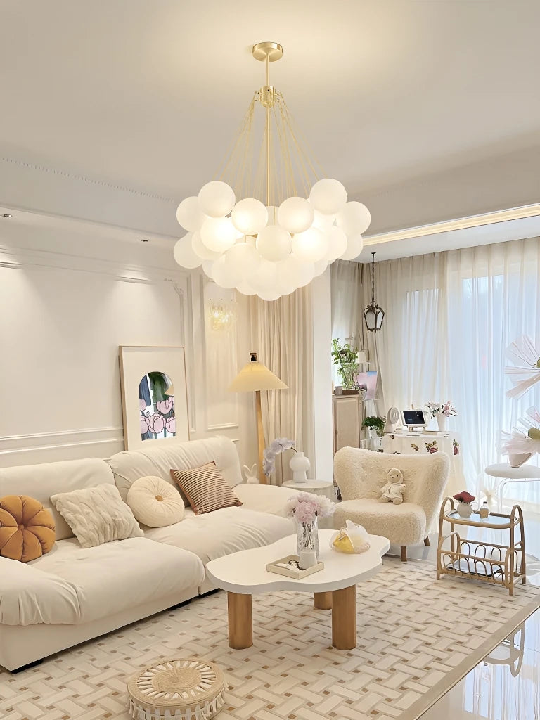 Elegant modern LED bubble glass ceiling pendant light nordic style for dining room and restaurant