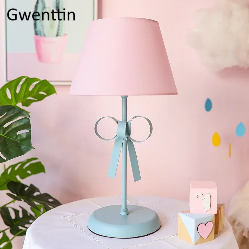 Modern bow tie desk lamp for decorative bedroom