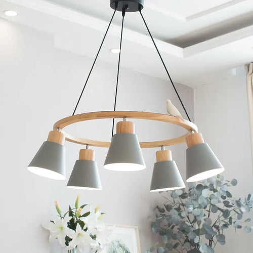 Macaron modern Nordic pendant lamp - vue 3 sur 18