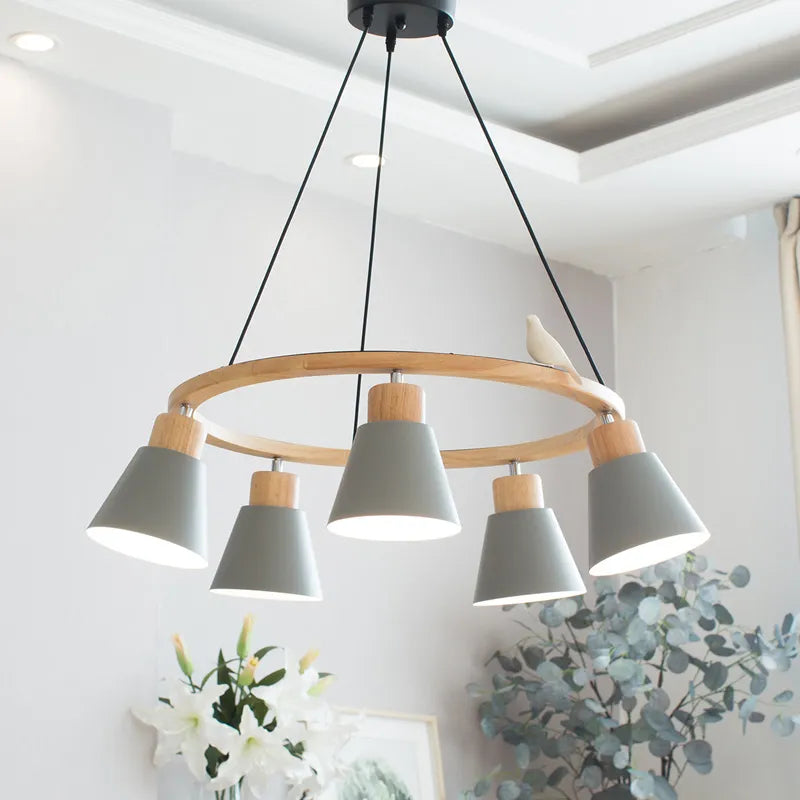 Macaron modern Nordic pendant lamp - vue 3 sur 18