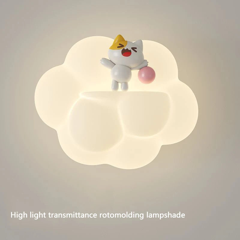 Cloud wall light bear cat monkey for children and babies - vue 6 sur 9