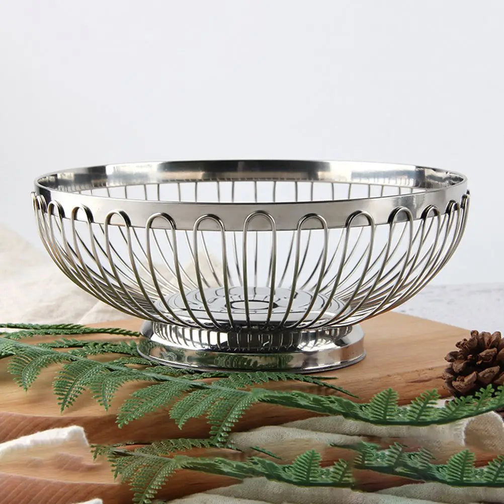 Stainless steel fruit basket for fresh vegetables and storage - vue 8 sur 8
