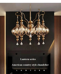 Vintage crystal pendant light for elegant retro style