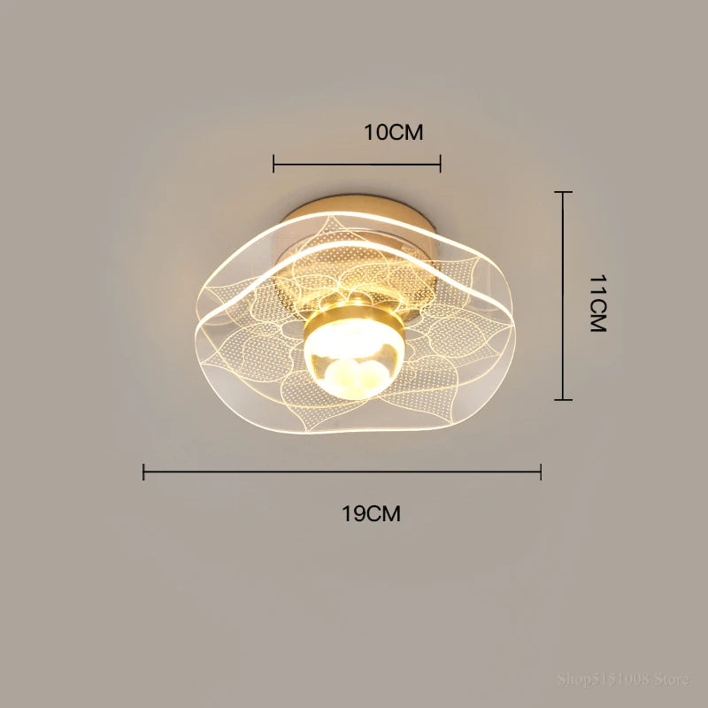 Modern nordic LED ceiling light for indoors and balcony - vue 12 sur 13