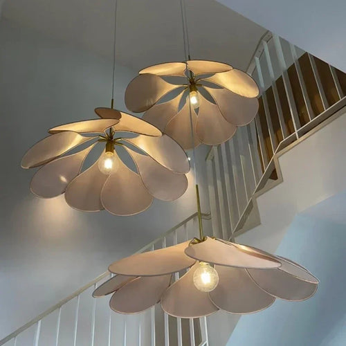 Nordic fabric LED pendant light for indoor decoration - vue 2 sur 18