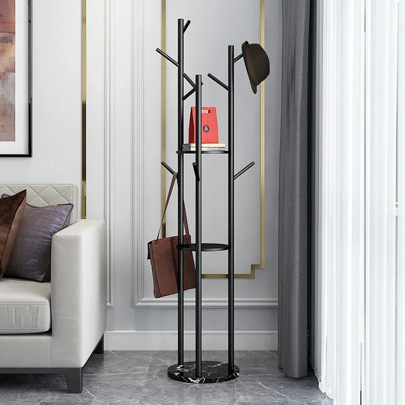 floor-standing coat rack for clothes and bags, versatile - vue 5 sur 17