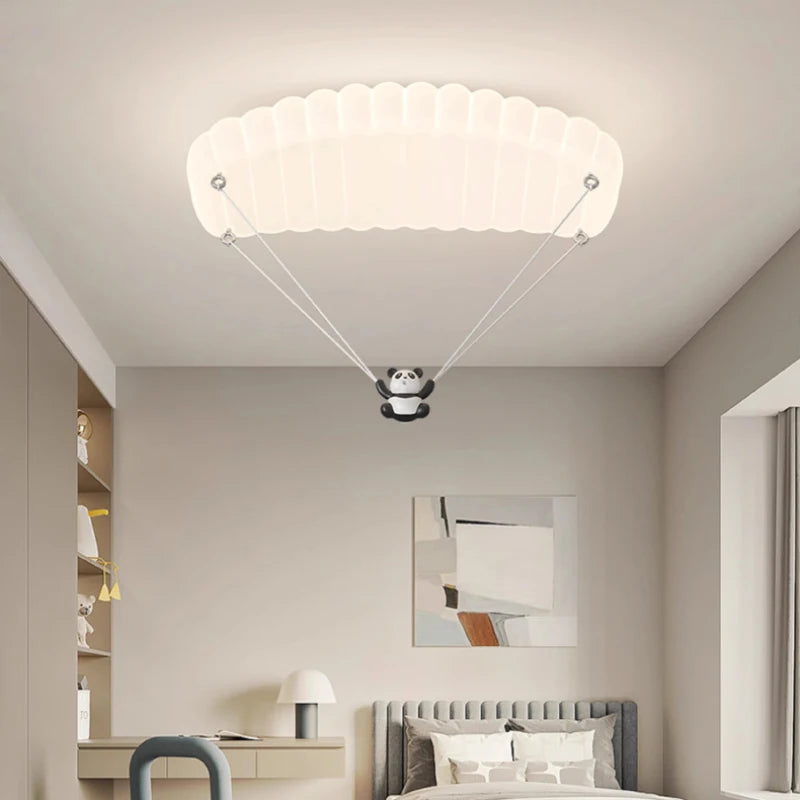 Panda parachute ceiling light for children - vue 5 sur 7