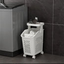 dirty laundry storage basket with practical wheels