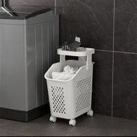dirty laundry storage basket with practical wheels