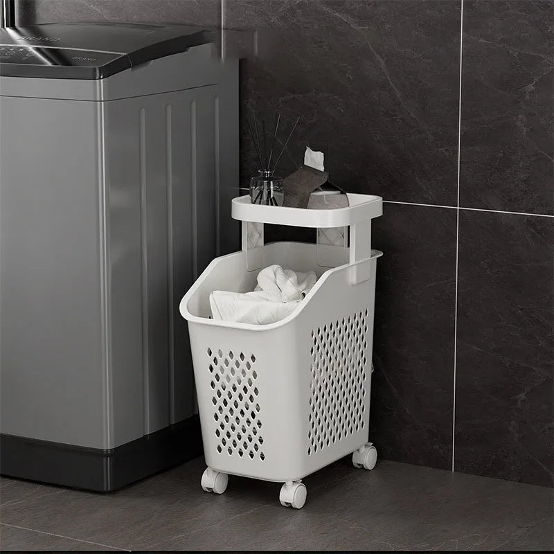 dirty laundry storage basket with practical wheels