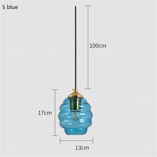 suspension en verre teinté design moderne pour éclairage intérieur - vue 11 sur 15