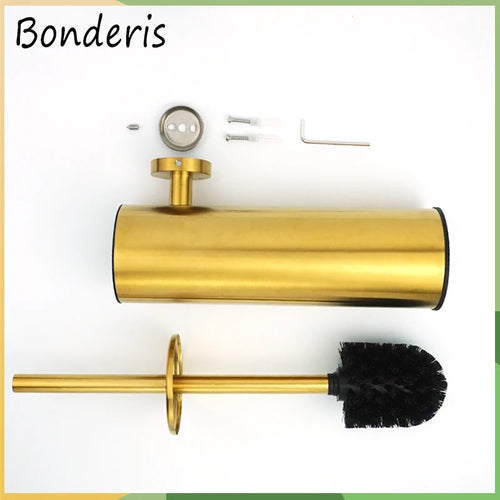 Wall-mounted stainless steel toilet brush holder for cleaning and storage - vue 6 sur 12