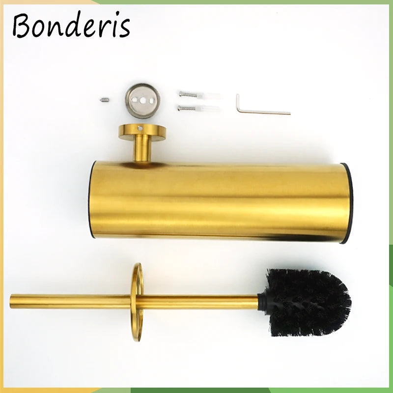 Wall-mounted stainless steel toilet brush holder for cleaning and storage - vue 6 sur 12