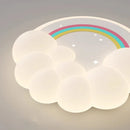 modern LED ceiling light with clouds and bubbles for children's bedrooms