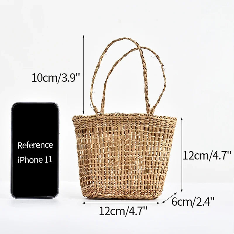 rattan picnic basket for storage and home decor