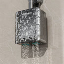 Suction cup glacier pattern toilet brush with long handle and wall mount