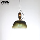 Sculpted glass pendant with retro style and modern vibe