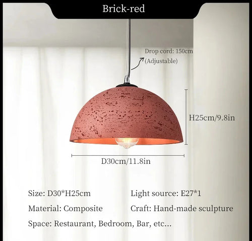 Modern minimalist wabi-sabi decorative pendant light for interiors - vue 9 sur 11