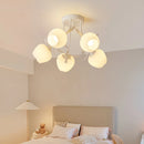 Nordic floral ceiling light with romantic design for elegant decor