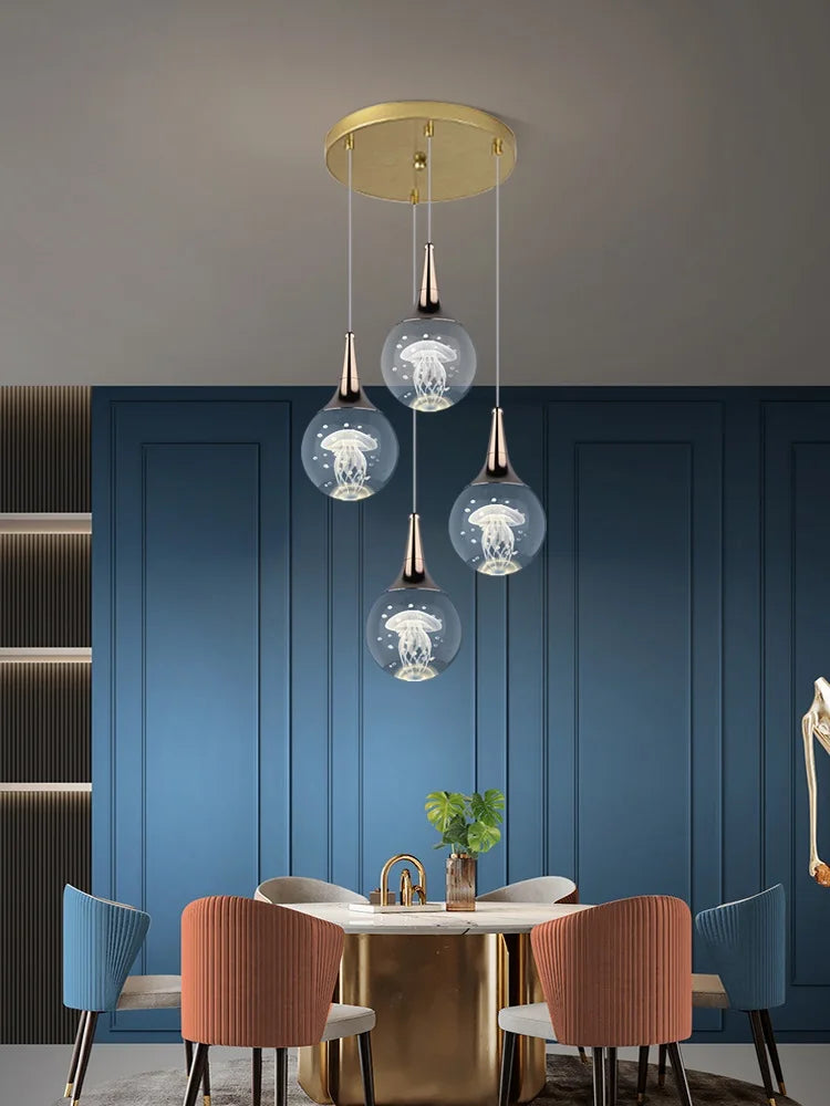 Modern crystal chandelier for animal-inspired home decor - vue 5 sur 13