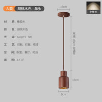 Nordic walnut wood pendant light for elegant interiors