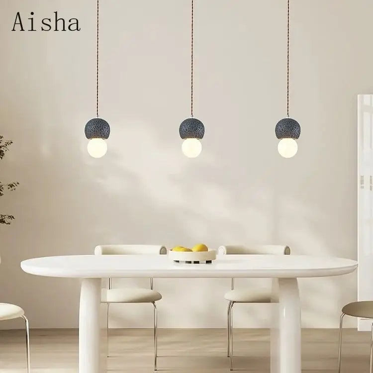 Wabi-sabi pendant light nordic creative design for interiors - vue 2 sur 12