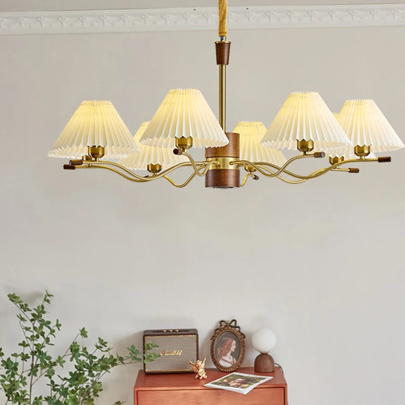Wooden chandelier for decorative pendant lighting