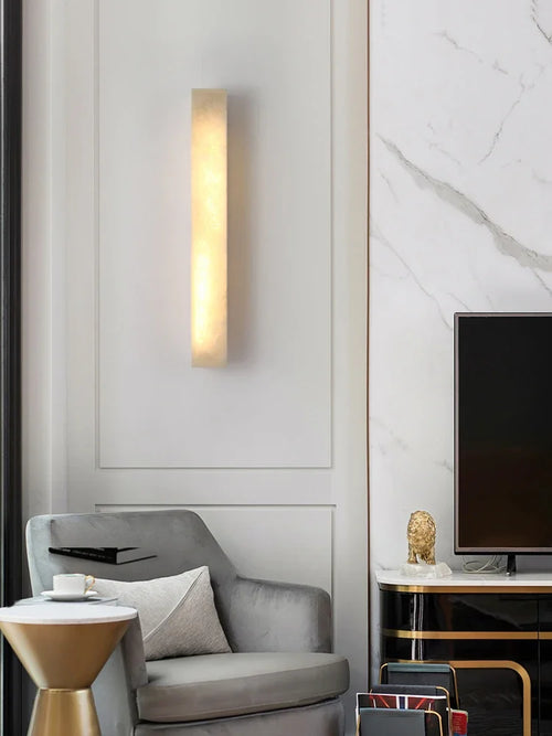 Modern marble and copper wall light for interior decoration - vue 2 sur 9