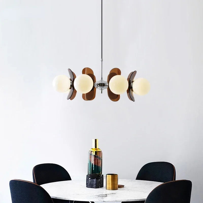 Modern glass pendant light for hotel and restaurant decor