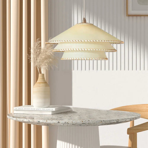 Nordic parchment pendant light for interior and shop decor - vue 5 sur 8