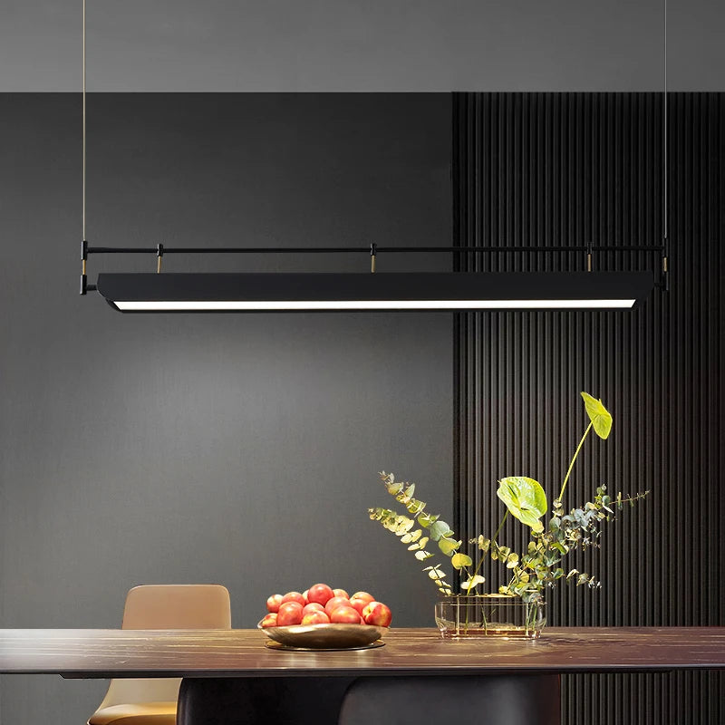 Nordic long designer pendant light for office and commercial spaces