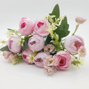 Silk rose bouquet artificial garden decoration flowers