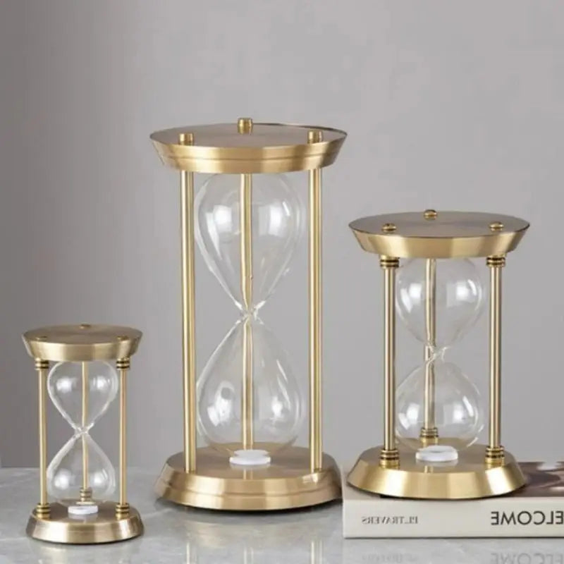 Decorative retro metal hourglass for office, European design