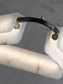 Modern designer chandelier in pure natural marble and copper