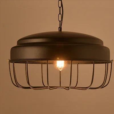 Industrial retro pendant light vintage with LED E27 bulb for bedroom dining kitchen bar - vue 11 sur 23