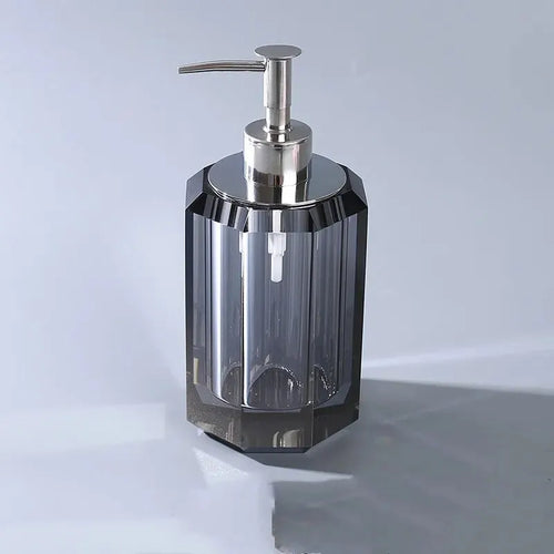 transparent crystal liquid soap dispenser for bathroom - vue 6 sur 6