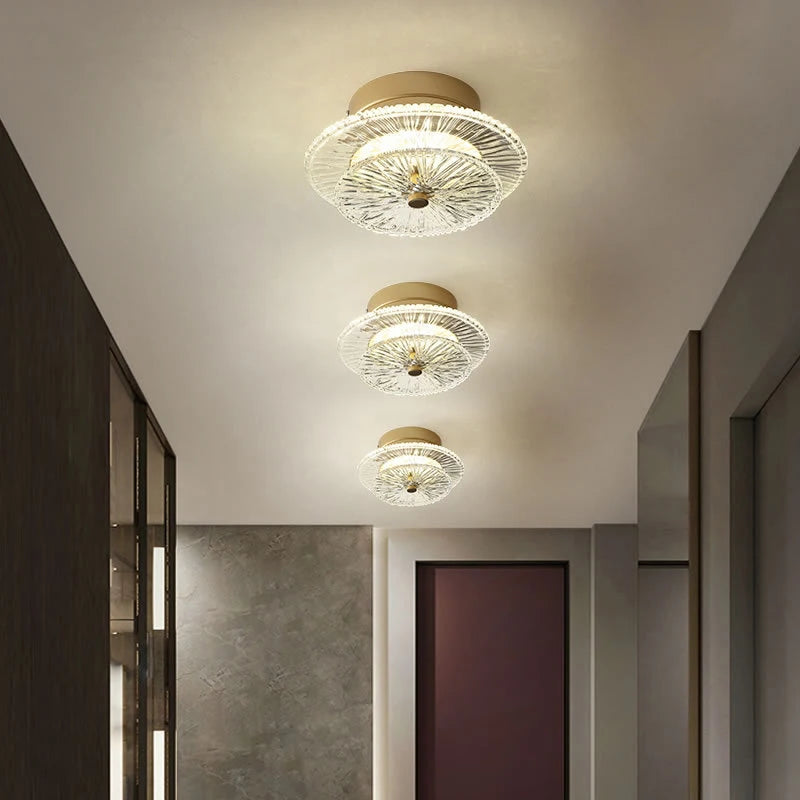 Modern glass ceiling light for elegant interior décor