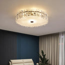 Minimalist crystal glass LED ceiling light for elegant interiors