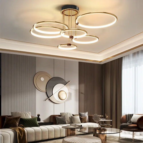 lustre led en silicone pour décoration intérieure élégante et moderne - vue 3 sur 9
