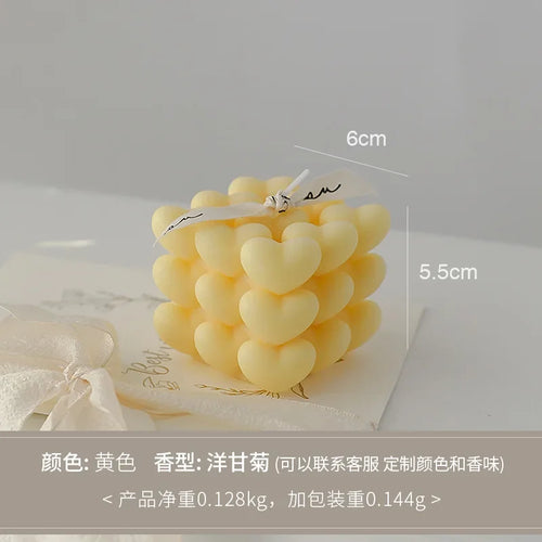 handmade scented heart-shaped aromatherapy candle - vue 10 sur 11