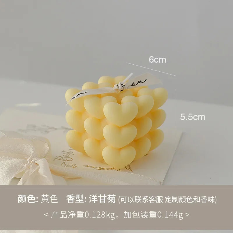 handmade scented heart-shaped aromatherapy candle - vue 9 sur 11