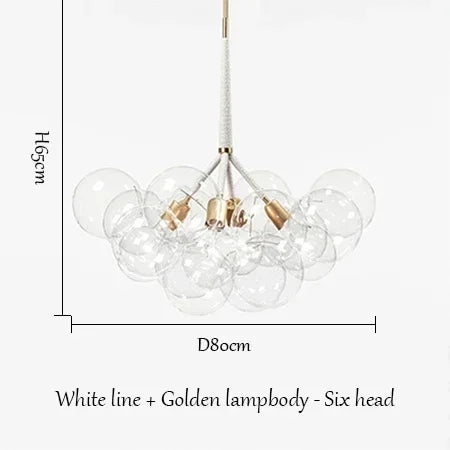 Modern glass chandelier for interior decoration - vue 13 sur 18
