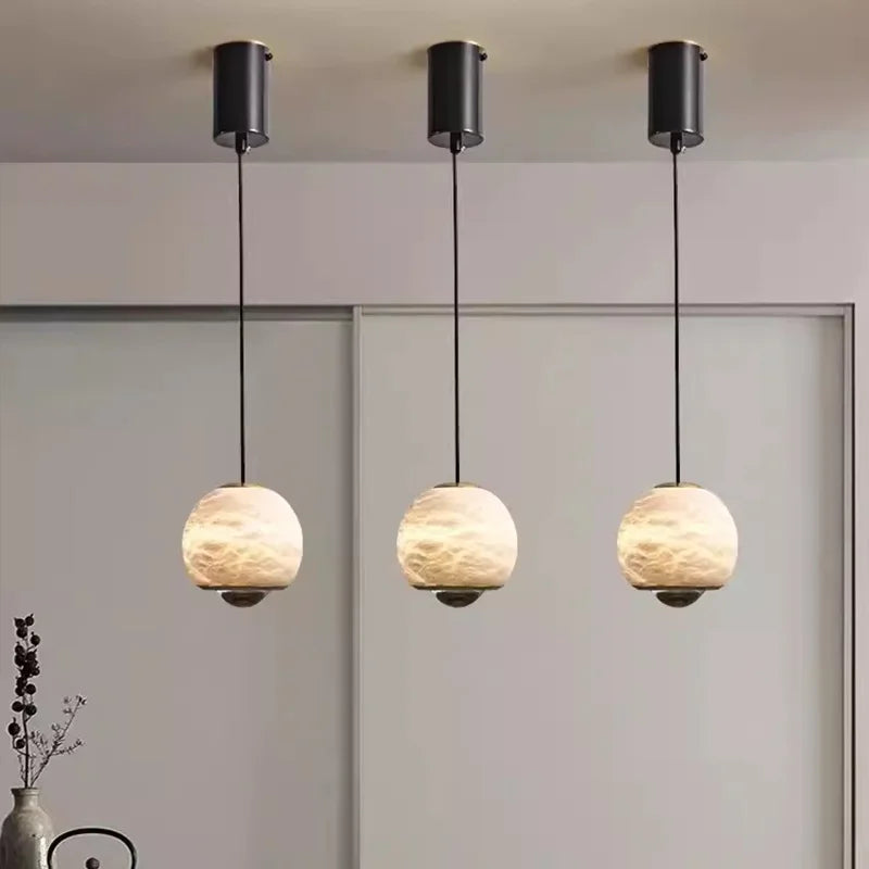 Luxury natural marble chandelier for restaurant decor