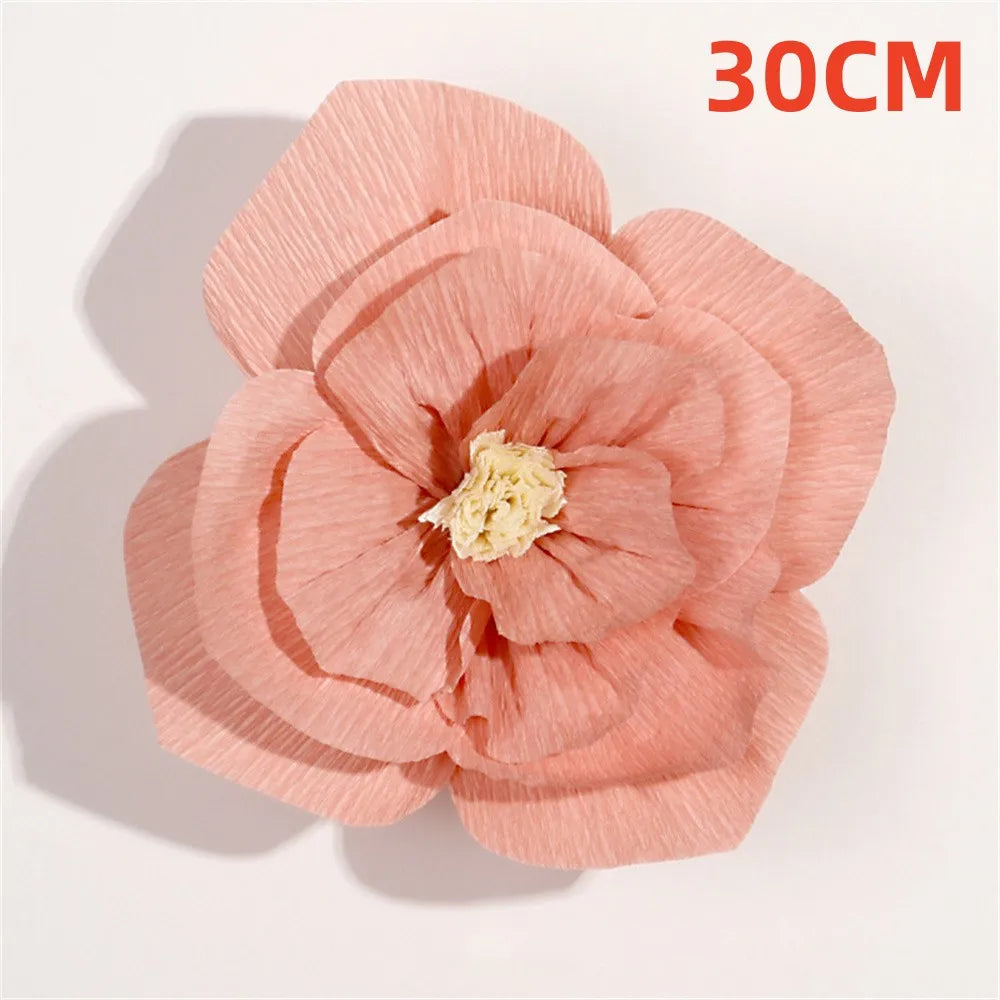 Red paper flower party decoration for festive events - vue 7 sur 14