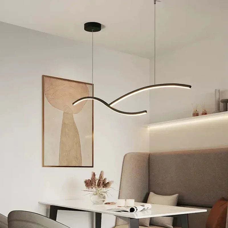Modern hyperbolic acrylic pendant light decorative design