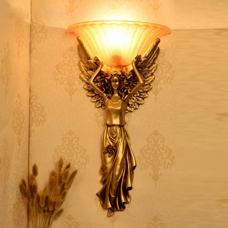 Angel wall light retro decorative lamp for modern interiors